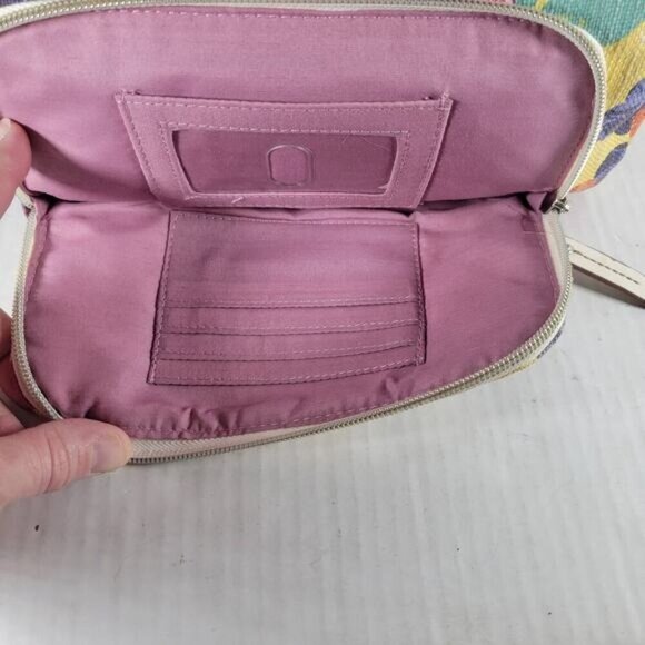 Relic Yellow Canvas Floral Compact Crossbody Bag - Picture 6 of 12